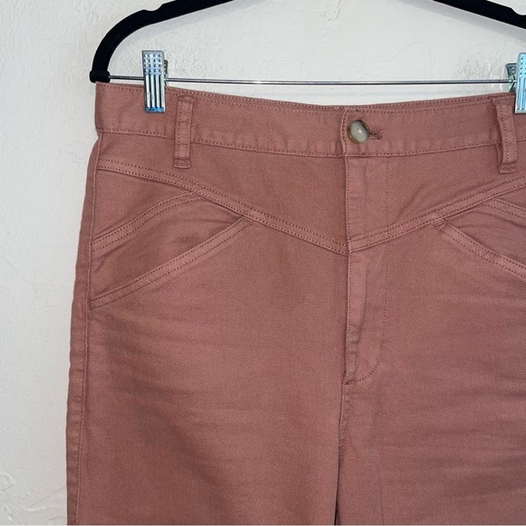 Madewell Pink Tapered Yoke High Rise Pants - Picture 7 of 10